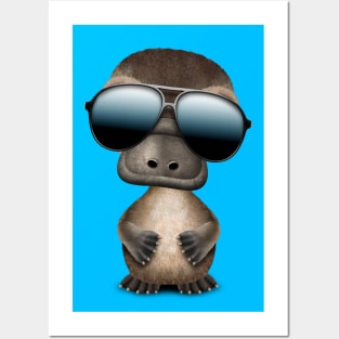 Cool Baby Platypus Wearing Sunglasses Posters and Art